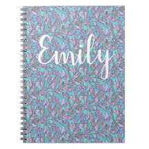 Kolmio (cool colours) Personalised Notebook