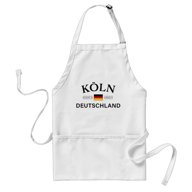 Koln (Cologne) Deutschland Coordinates German Standard Apron (Front)