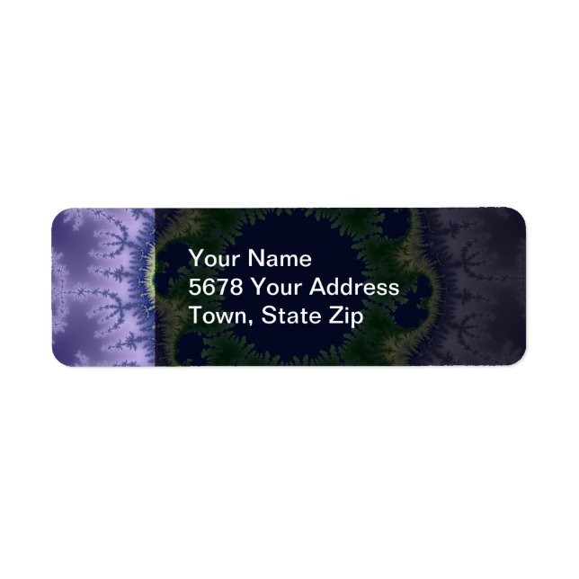 Kolo fractal art return address label (Front)