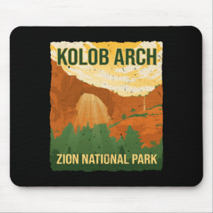 Kolob arch zion national park hiking camping mouse pad