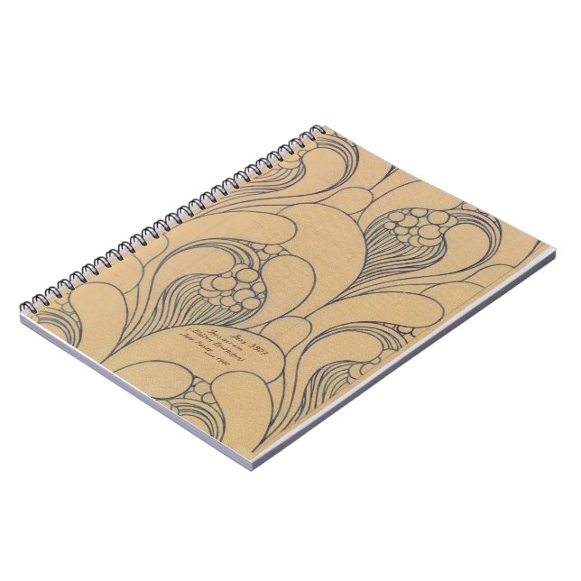 Koloman Moser- Fabric design with floral Notebook (Left Side)