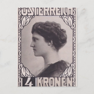Koloman Moser- Stamp Design Empress Zita Postcard