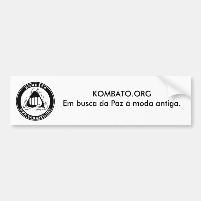 Kombato.org adhesive bumper sticker (Front)