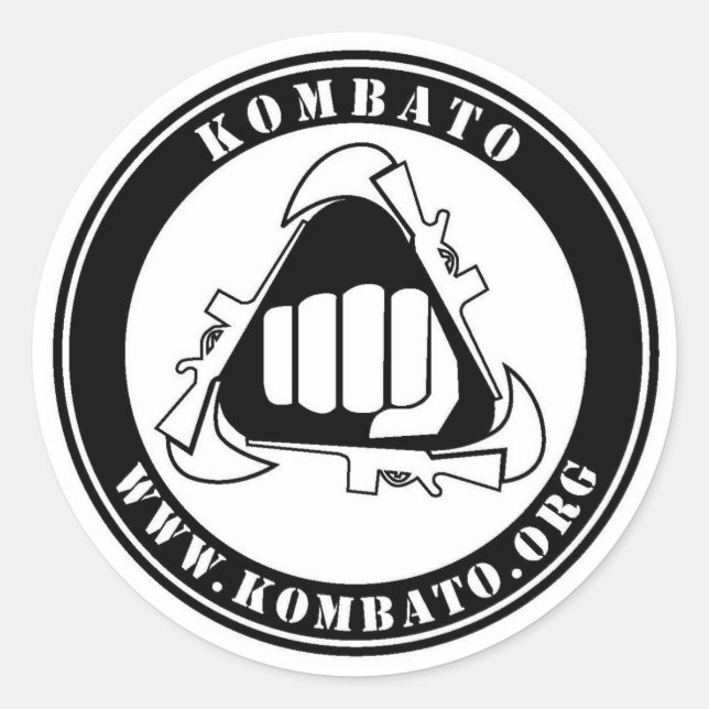 Kombato round adhesive classic round sticker (Front)