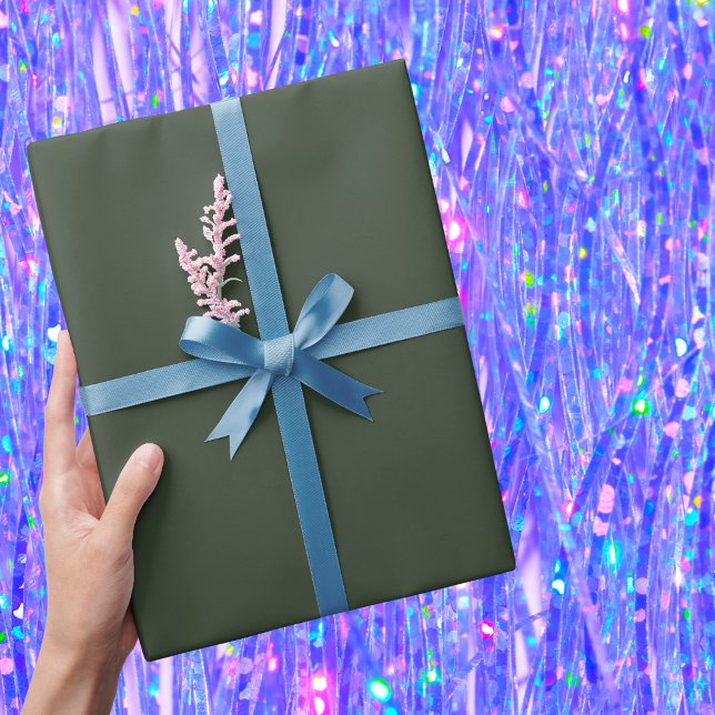 Kombu Green Solid Color Wrapping Paper (Creator Uploaded)