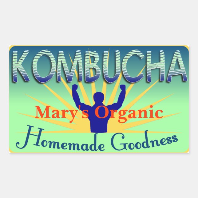 Kombucha Label Customise Your Own (Front)
