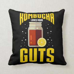 Kombucha Loves Your Guts Kombucha Tea Drinker Cushion
