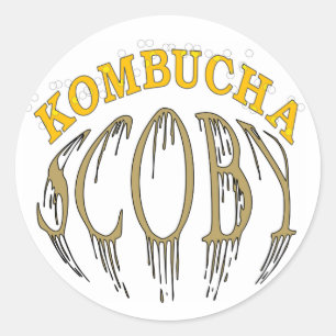 Kombucha Scoby Classic Round Sticker