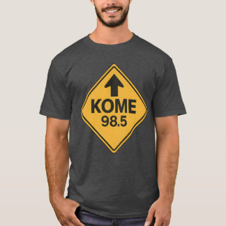KOME 98.5 FM Road Sign Retro T-Shirt – Yellow Diam