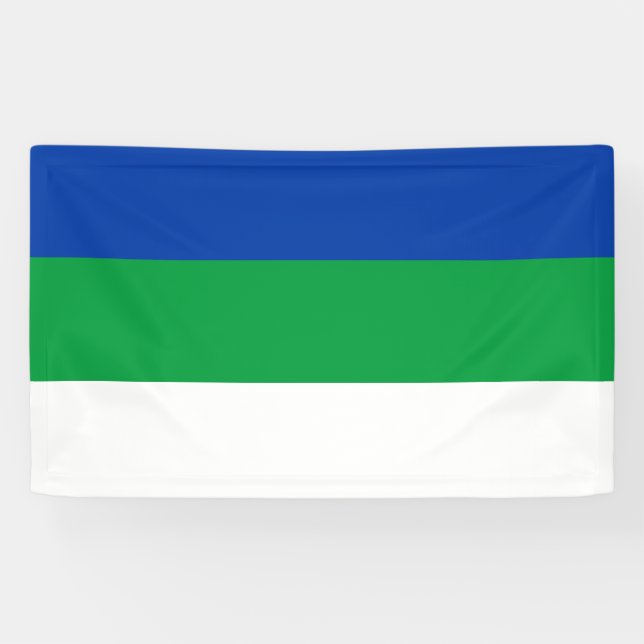 Komi Republic Flag Banner (Horizontal)