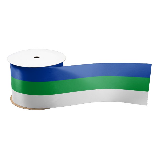 Komi Republic Flag Satin Ribbon (Spool)