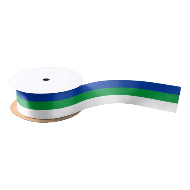 Komi Republic Flag Satin Ribbon (Spool)