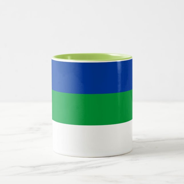 Komi Republic Flag Two-Tone Coffee Mug (Center)