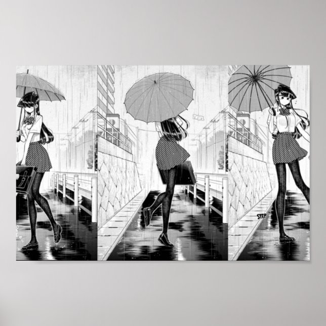 Komi Umbrella Twirl  Komisan wa Komyushou Desu  Poster (Front)