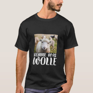 Komme Was Wolle Lamb Saying Sheep Wool Sheep Head T-Shirt
