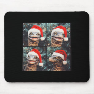 Komodo Dragon Christmas Mouse Pad