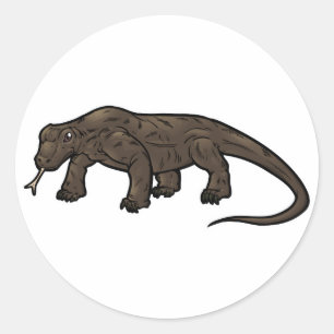 Komodo Dragon Classic Round Sticker
