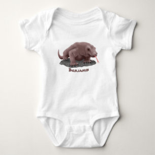 Komodo dragon illustration baby bodysuit