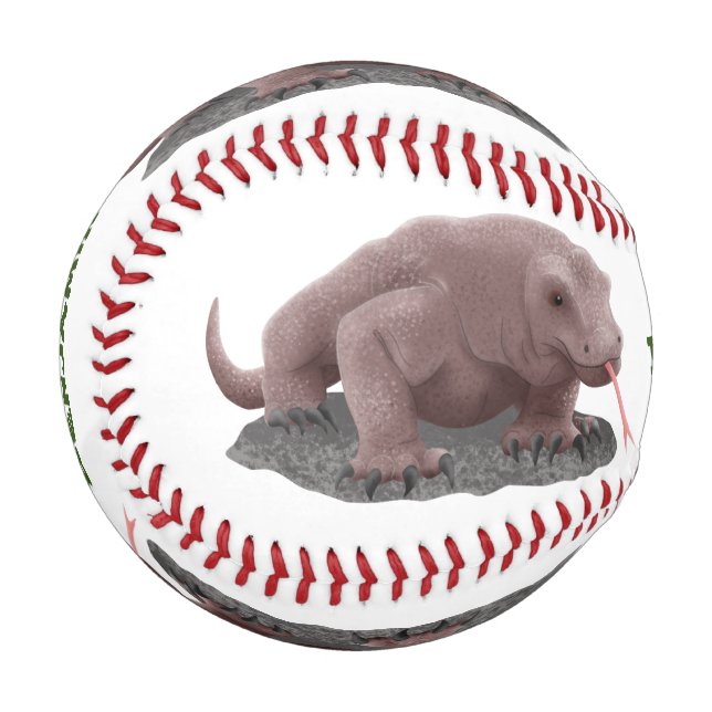 Komodo dragon illustration baseball (Front Left)
