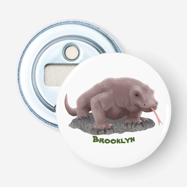 Komodo dragon illustration bottle opener (Front)