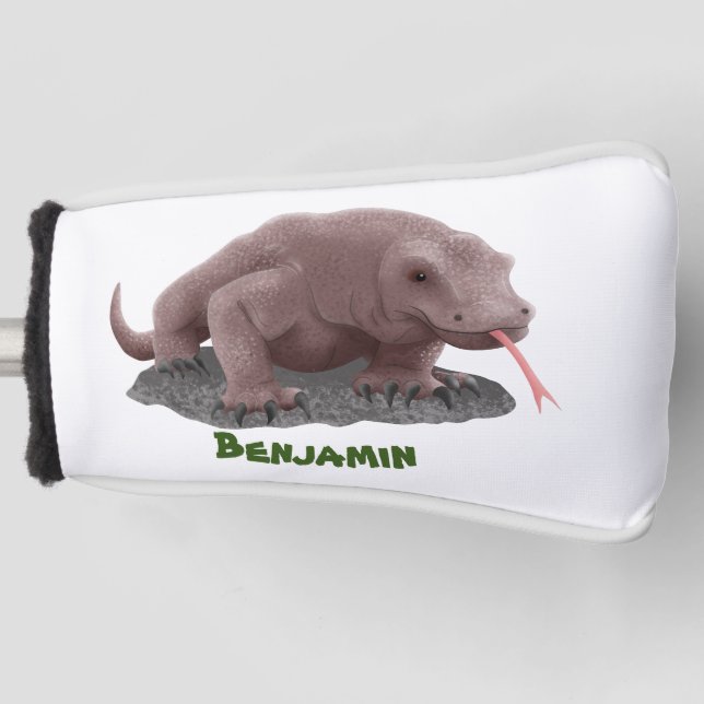 Komodo dragon illustration golf head cover (Front)
