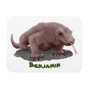 Komodo dragon illustration magnet