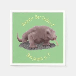 Komodo dragon illustration napkin