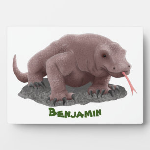 Komodo dragon illustration plaque