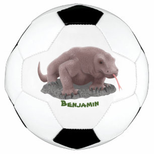 Komodo dragon illustration  soccer ball