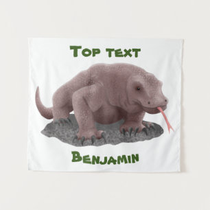 Komodo dragon illustration tapestry