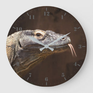 Komodo dragon large clock