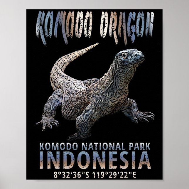 Komodo Dragon. The World's Largests Lizard. Poster (Front)