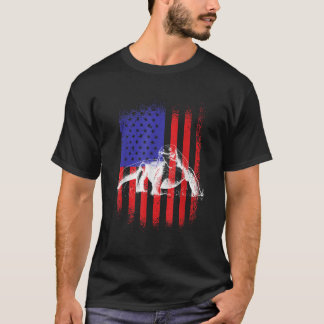 Komodo Dragon USA America Flag Animal Reptile Love T-Shirt