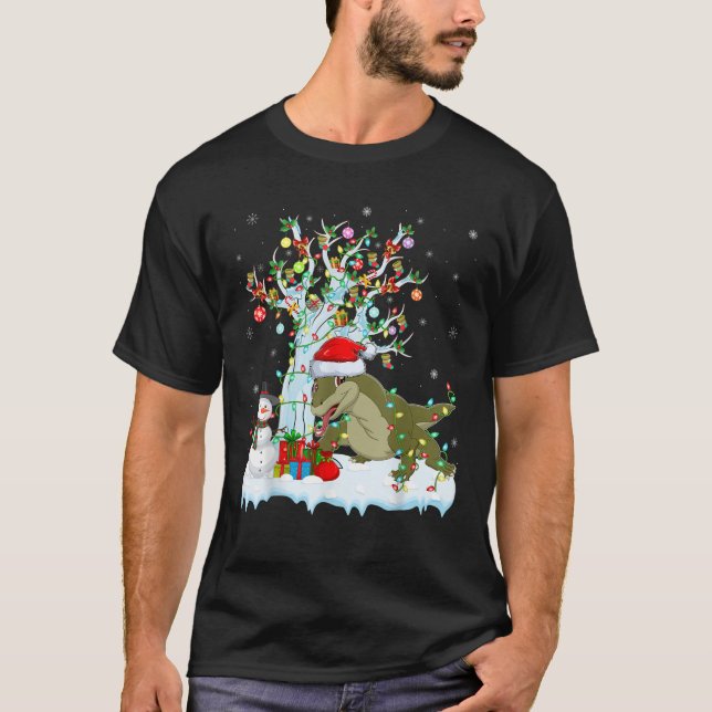 Komodo Dragon Xmas Tree Lighting Komodo Dragon Chr T-Shirt (Front)
