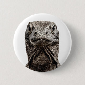 Komodo Head 6 Cm Round Badge