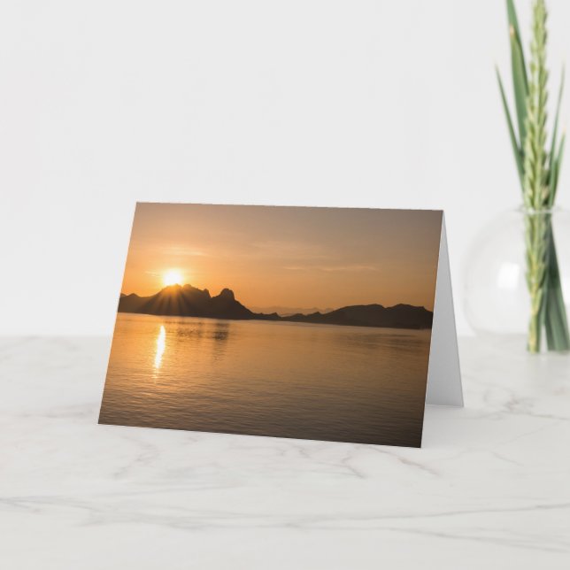 Komodo Island At Sunset Card (Front)