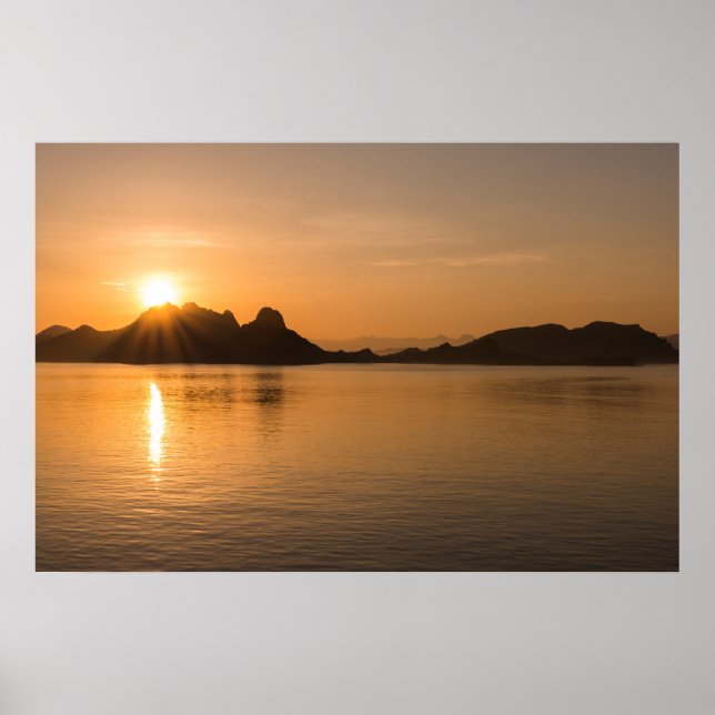 Komodo Island At Sunset Poster (Front)
