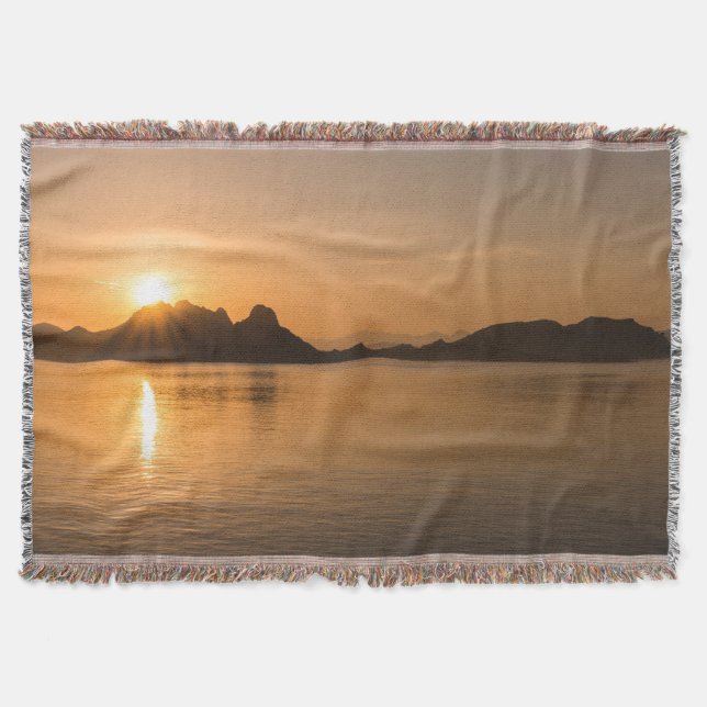 Komodo Island At Sunset Throw Blanket (Front)