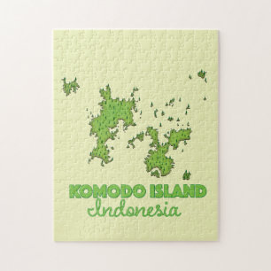 Komodo island Indonesia Map Jigsaw Puzzle