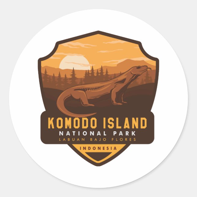Komodo Island National Park Classic Round Sticker (Front)