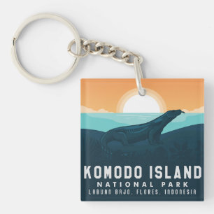 Komodo Island National Park Indonesia Key Ring