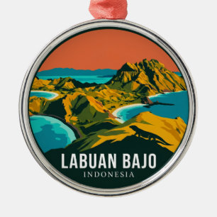 Komodo National Park Indonesia Metal Ornament