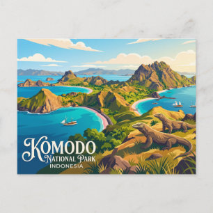 Komodo National Park Indonesia Postcard