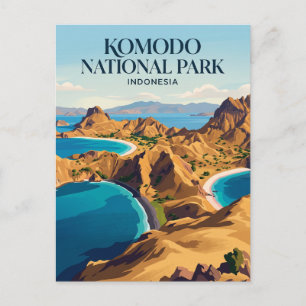 Komodo National Park Indonesia Postcard