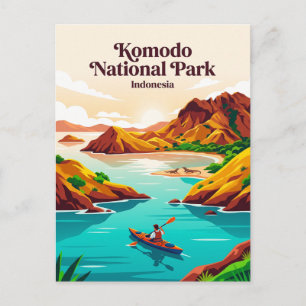 Komodo National Park Indonesia Postcard