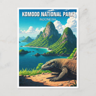 Komodo National Park Indonesia Postcard