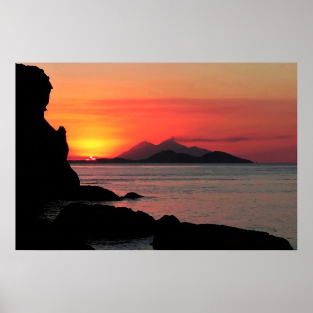 Komodo Sunset Poster (Front)