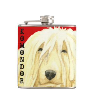 Komondor Colour Block Hip Flask