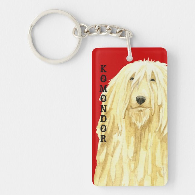 Komondor Colour Block Key Ring (Front)