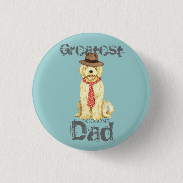 Komondor Dad 3 Cm Round Badge (Front)